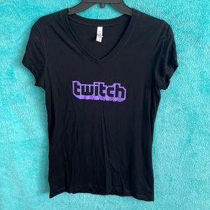 Twitch logo v neck tee
